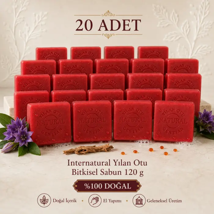 Internatural Yılan Otu Bitkisel Sabun 120 g - 20 Adet