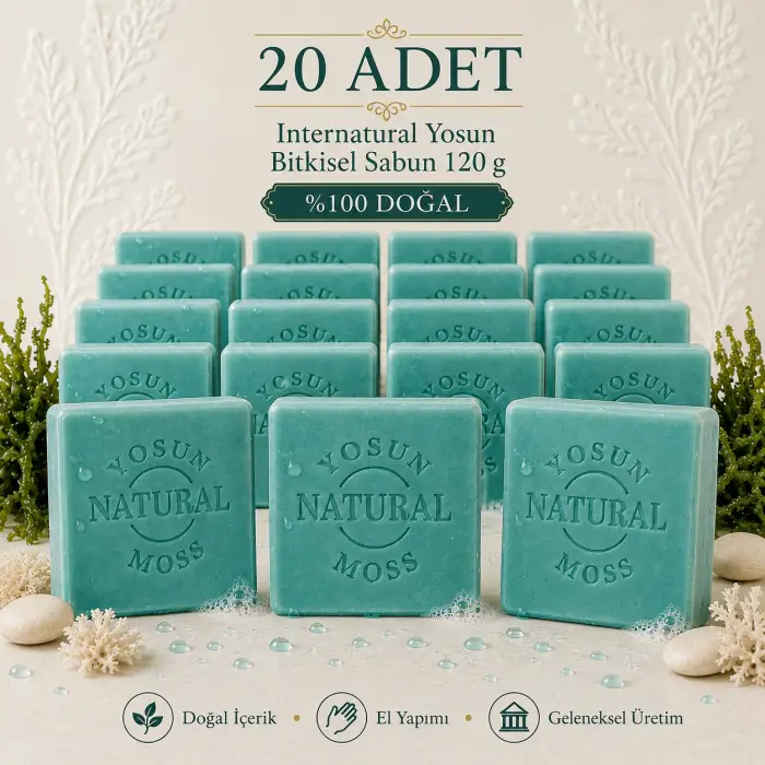 Internatural Yosun Bitkisel Sabun 120 g - 20 Adet