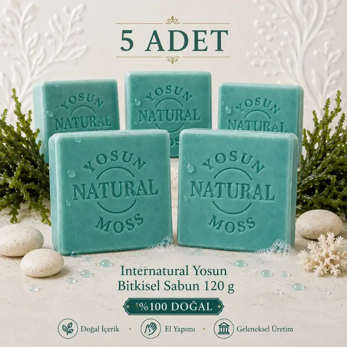 Internatural Yosun Bitkisel Sabun 120 g - 5 Adet