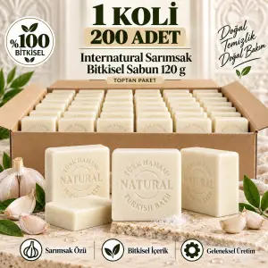 Internatural Sarımsak Bitkisel Sabun 120 g - 200 Adet (1 Koli)