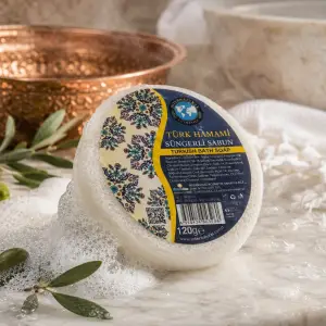 Internatural Türk Hamamı Süngerli Bitkisel Banyo Sabunu 120 g