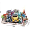 3D Puzzle Ahşap Minyatür Maket Kiti DIY Kendin Yap Citroen Işıklı 222 Parça