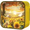 3D Puzzle Ahşap Minyatür Maket Kiti DIY Kendin Yap Gece Lambası Ayçiçeği 12 Parça