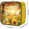 3D Puzzle Ahşap Minyatür Maket Kiti DIY Kendin Yap Gece Lambası Ayçiçeği 12 Parça