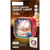 3D Puzzle Ahşap Minyatür Maket Kiti DIY Kendin Yap Gece Lambası Kuzey Işıkları 12 Parça