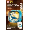 3D Puzzle Ahşap Minyatür Maket Kiti DIY Kendin Yap Gece Lambası Yunus 12 Parça