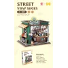 3D Puzzle Ahşap Minyatür Maket Kiti DIY Kendin Yap Kahve Dükkanı Işıklı