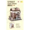 3D Puzzle Ahşap Minyatür Maket Kiti DIY Kendin Yap Kitap Dükkanı Işıklı 146 Parça