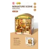 3D Puzzle Ahşap Minyatür Maket Kiti DIY Kendin Yap Kitaplık Işıklı 142 Parça