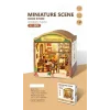 3D Puzzle Ahşap Minyatür Maket Kiti DIY Kendin Yap Kitaplık Işıklı 142 Parça