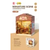 3D Puzzle Ahşap Minyatür Maket Kiti DIY Kendin Yap Köşe Dükkan Işıklı 110 Parça
