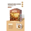 3D Puzzle Ahşap Minyatür Maket Kiti DIY Kendin Yap Köşe Dükkan Işıklı 110 Parça