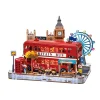 3D Puzzle Ahşap Minyatür Maket Kiti DIY Kendin Yap London Işıklı 208 Parça