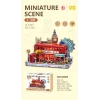 3D Puzzle Ahşap Minyatür Maket Kiti DIY Kendin Yap London Işıklı 208 Parça