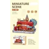 3D Puzzle Ahşap Minyatür Maket Kiti DIY Kendin Yap London Işıklı 208 Parça