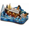 3D Puzzle Ahşap Minyatür Maket Kiti DIY Kendin Yap Titanic Işıklı 196 Parça