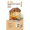 3D Puzzle Ahşap Minyatür Maket Kiti DIY Kendin Yap Yatak Odası Işıklı 122 Parça