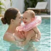 Bebek Yüzme Simidi - Güvenli Çift Tokalı Bebek Deniz & Havuz Simidi - Pembe Tavşan Figürlü
