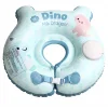 Bebek Yüzme Simidi Bas Şişir Pratik 0-1 Yaş Çift Emniyet Kilitli Mavi Dino Simit