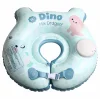 Bebek Yüzme Simidi Bas Şişir Pratik 0-1 Yaş Çift Emniyet Kilitli Mavi Dino Simit