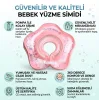 Bebek Yüzme Simidi - Güvenli Çift Tokalı Bebek Deniz & Havuz Simidi - Pembe Tavşan Figürlü