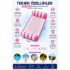 Hava Yastıklı Fileli Şişme Havuz Koltuğu 4ü 1 Arada Deniz ve Havuz Yatağı Pembe