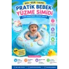 Bas Şişir Pratik Bebek Yüzme Simidi Pompa Gerektirmeyen Ebeveyn Tutma Yerli Çift Emniyetli Mavi Simit