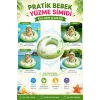 Bas Şişir Pratik Bebek Yüzme Simidi Pompa Gerektirmeyen Ebeveyn Tutma Yerli Çift Emniyetli Yeşil Simit