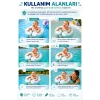 Bebek Yüzme Simidi İçi Süngerli Şişirme Gerektirmeyen Patlamaz 0-1 Yaş Çift Emniyetli Yeşil Dino Simit