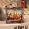 3D Puzzle Ahşap Minyatür Maket Kiti DIY Kendin Yap London Streets 97 Parça Işıklı