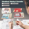 3D Puzzle Ahşap Minyatür Maket Kiti DIY Kendin Yap Paris 124 Parça Işıklı