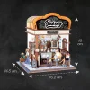 3D Puzzle Ahşap Minyatür Maket Kiti DIY Kendin Yap Fırın 179 Parça Işıklı