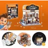 3D Puzzle Ahşap Minyatür Maket Kiti DIY Kendin Yap Fırın 179 Parça Işıklı