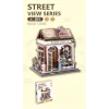 3D Puzzle Ahşap Minyatür Maket Kiti DIY Kendin Yap Kitap Dükkanı Işıklı 146 Parça
