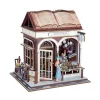 3D Puzzle Ahşap Minyatür Maket Kiti DIY Kendin Yap Kitap Dükkanı Işıklı 146 Parça