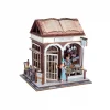 3D Puzzle Ahşap Minyatür Maket Kiti DIY Kendin Yap Kitap Dükkanı Işıklı 146 Parça
