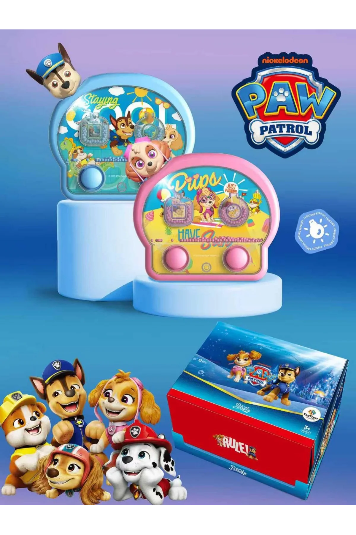 PAW Patrol Işıklı Suda Halka Geçirme Oyunu Nostaljik Sulu Oyun Stres Oyuncağı