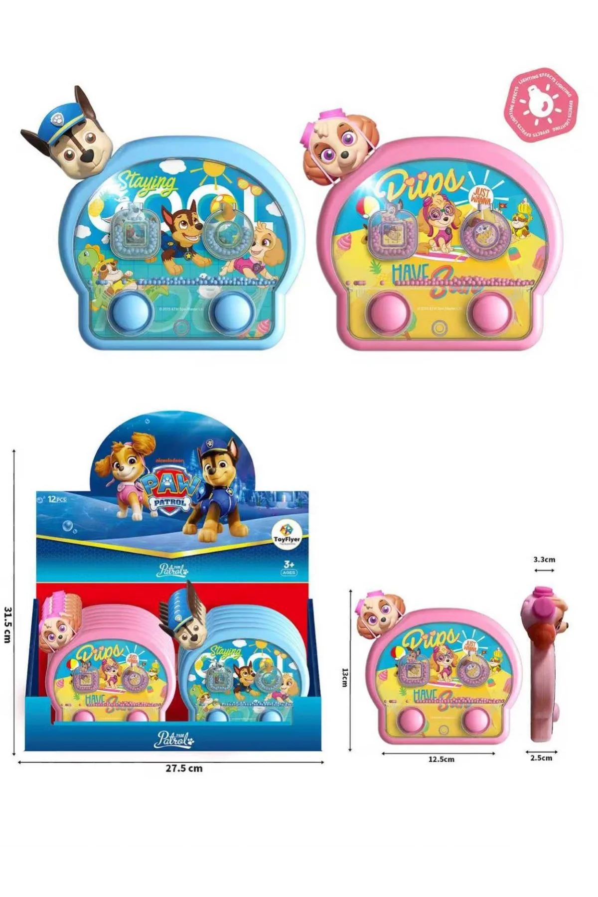 PAW Patrol Işıklı Suda Halka Geçirme Oyunu Nostaljik Sulu Oyun Stres Oyuncağı