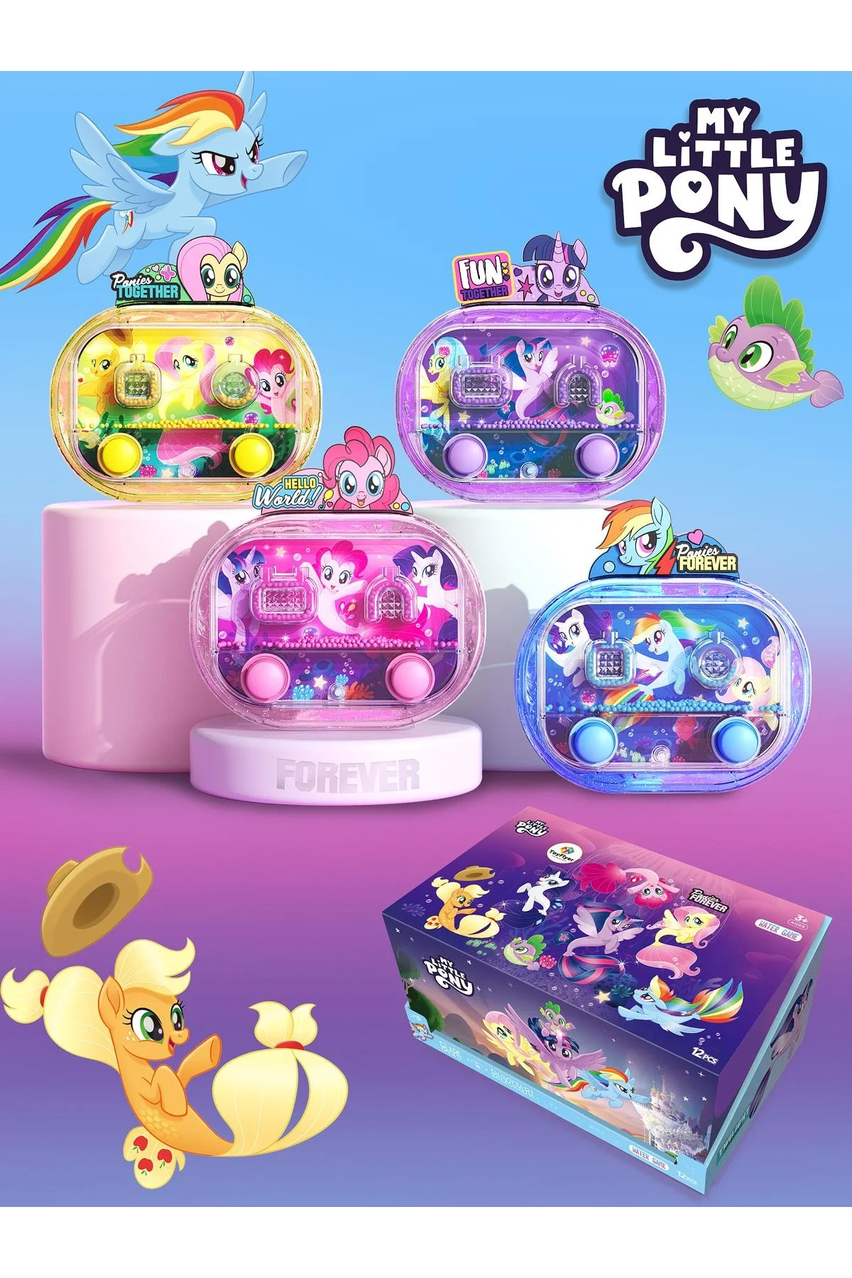 My Little Pony Lisanslı Suda Halka Köpük Geçirme Oyunu Nostaljik Sulu Oyun Stres Oyuncağı