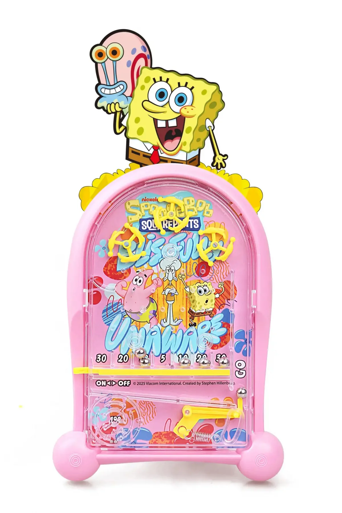 Pinball Sunger Bob Eğitici Oyuncak Retro Eğitici Oyuncak Pembe