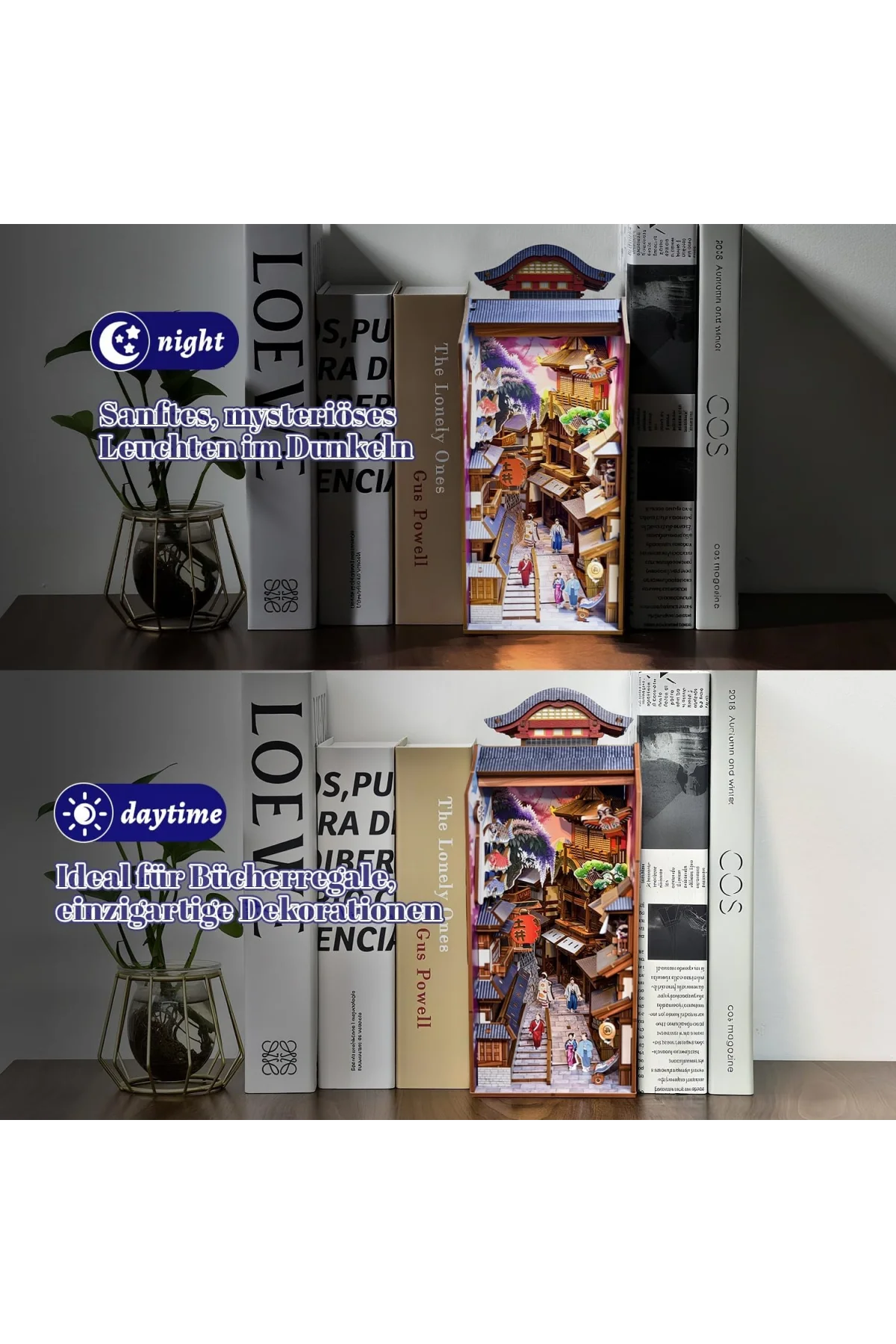 3D Puzzle Ahşap Minyatür Maket Kiti DIY Kendin Yap Japan, Sakura Sokak 293 Parça