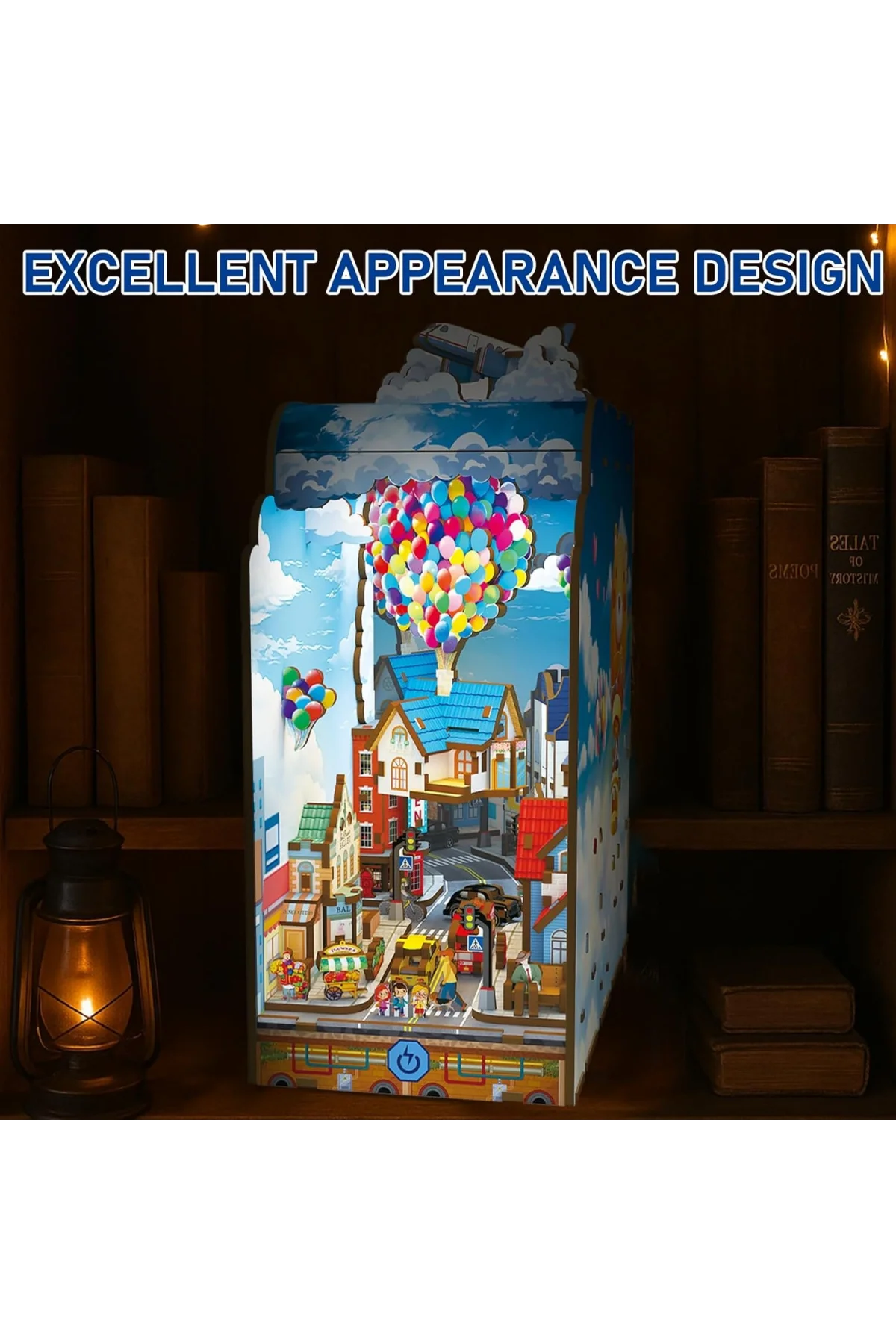 3D Puzzle Ahşap Minyatür Maket Kiti DIY Kendin Yap Balonlu Ev 203 Parça