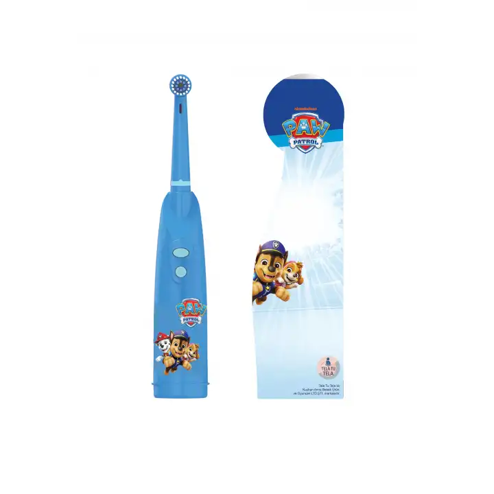 Çocuk Diş Fırçası - Paw Patrol Lisanslı Çift Tuşlu Pilli Diş Fırçası - Tela Tu Tela