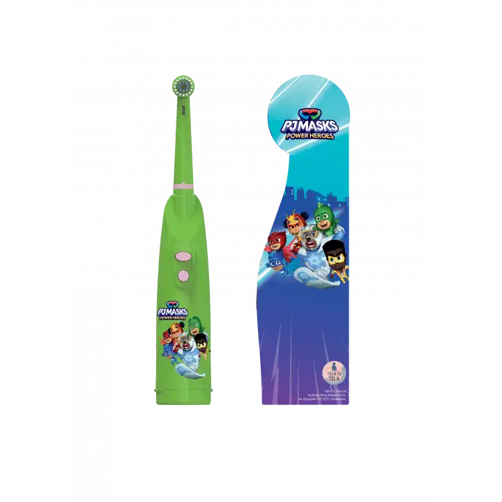 PJ Masks (Pijamaskeliler) Çift Tuşlu Pilli Çocuk Diş Fırçası - Tela Tu Tela