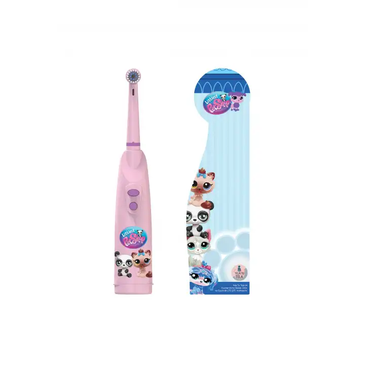 Çocuk Diş Fırçası - Littlest Pet Shop (LPS) Lisanslı Çift Tuşlu Pilli Diş Fırçası - Tela Tu Tela