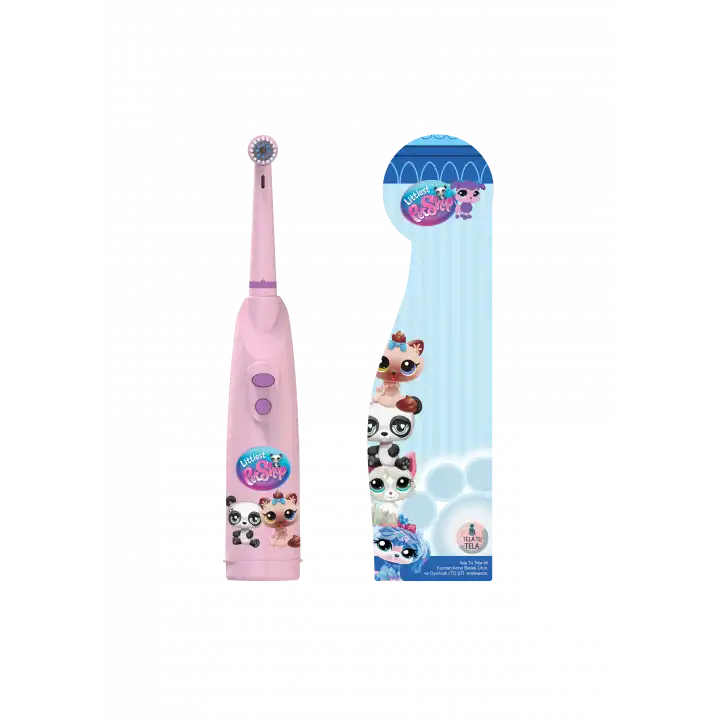 Çocuk Diş Fırçası - Littlest Pet Shop (LPS) Lisanslı Çift Tuşlu Pilli Diş Fırçası - Tela Tu Tela