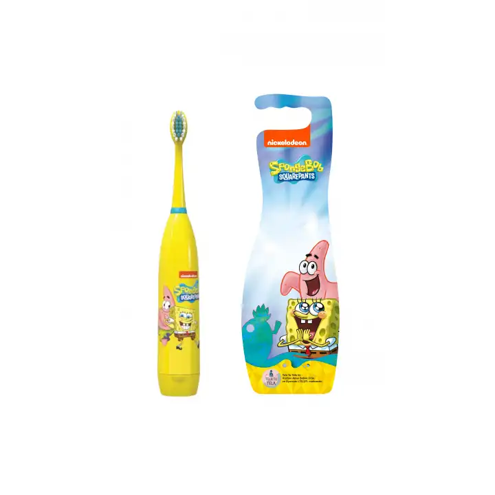 Çocuk Diş Fırçası - Sünger Bob (SpongeBob) Lisanslı Pilli Eğitici Diş Fırçası - Tela Tu Tela