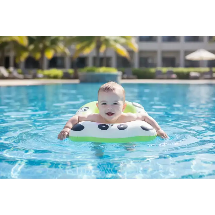 Bebek Bel Simidi Panda Figürlü Emniyet Tokalı Pompasız Kullanım