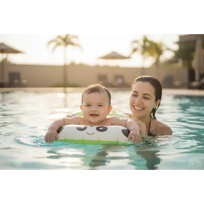 Bebek Bel Simidi Panda Figürlü Emniyet Tokalı Pompasız Kullanım