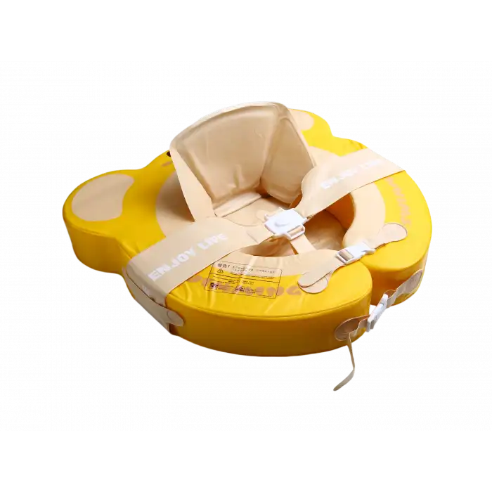 Bebek Yüzme Simidi 2si 1 Arada- İç Haznesi Çıkabilir, Güvenli ,Yeni Model- Ayıcık Desenli Sarı